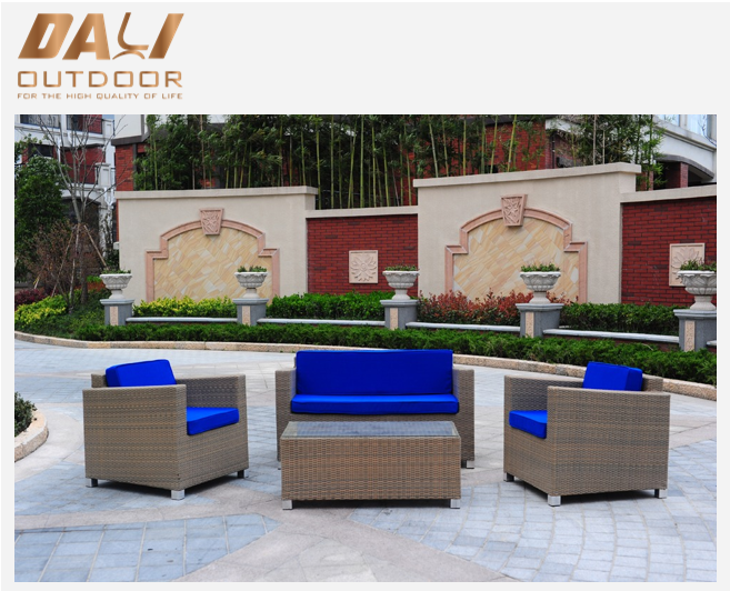 4 parça açık bahçe rattan koltuk takımı
